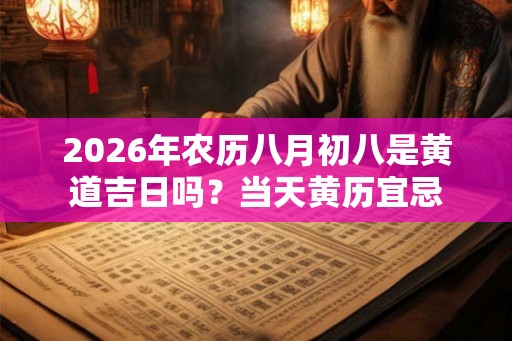 2026年农历八月初八是黄道吉日吗？当天黄历宜忌