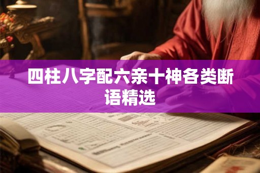 四柱八字配六亲十神各类断语精选