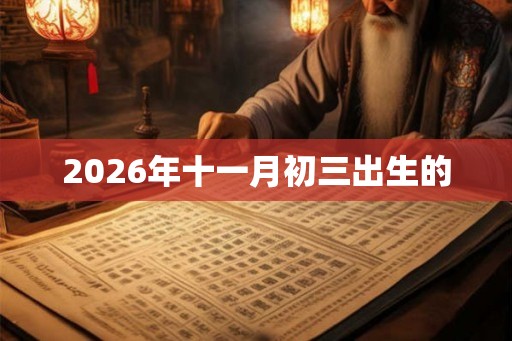 2026年十一月初三出生的