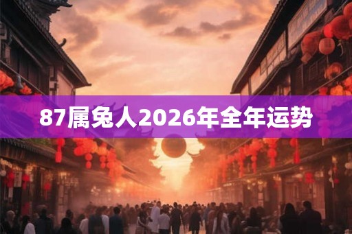 87属兔人2026年全年运势