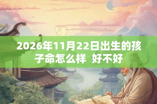 2026年11月22日出生的孩子命怎么样  好不好