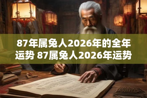 87年属兔人2026年的全年运势 87属兔人2026年运势如何