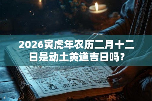 2026寅虎年农历二月十二日是动土黄道吉日吗？