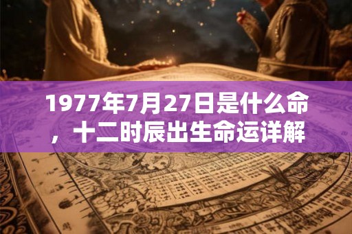 1977年7月27日是什么命,十二时辰出生命运详解 1977年7月27日是什么命,十二时辰出生命运详解