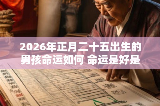 2026年正月二十五出生的男孩命运如何 命运是好是坏