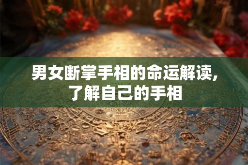 男女断掌手相的命运解读,了解自己的手相