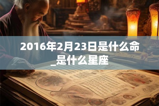 2016年2月23日是什么命_是什么星座 2016年2月23日是什么命_是什么星座