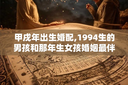 甲戌年出生婚配,1994生的男孩和那年生女孩婚姻最伴配