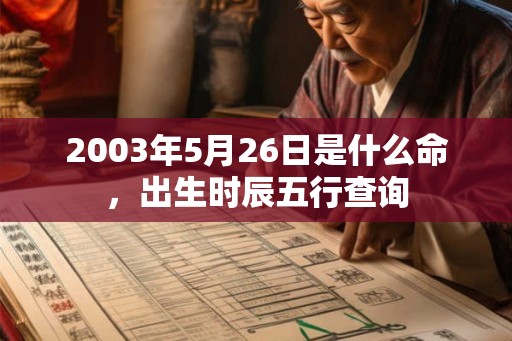 2003年5月26日是什么命，出生时辰五行查询