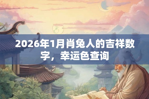 2026年1月肖兔人的吉祥数字，幸运色查询