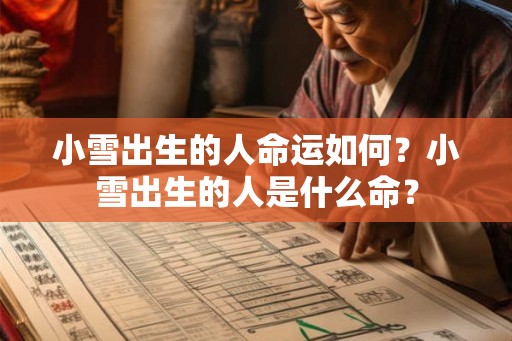 小雪出生的人命运如何？小雪出生的人是什么命？