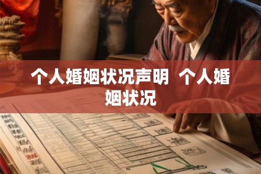 个人婚姻状况声明  个人婚姻状况