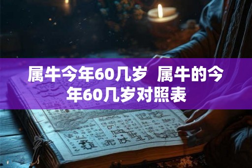 属牛今年60几岁  属牛的今年60几岁对照表