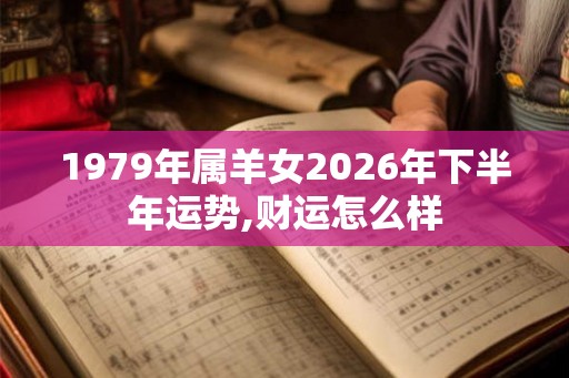 1979年属羊女2026年下半年运势,财运怎么样