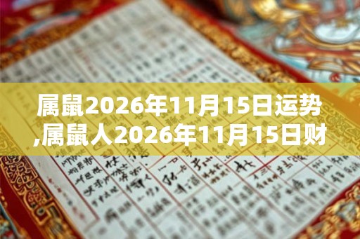 属鼠2026年11月15日运势,属鼠人2026年11月15日财运,生肖鼠2026年11月15日运势 属鼠2026年11月15日运势,属鼠人2026年11月15日财运,生肖鼠2026年11月15日运势