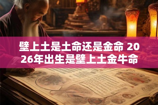 壁上土是土命还是金命 2026年出生是壁上土金牛命