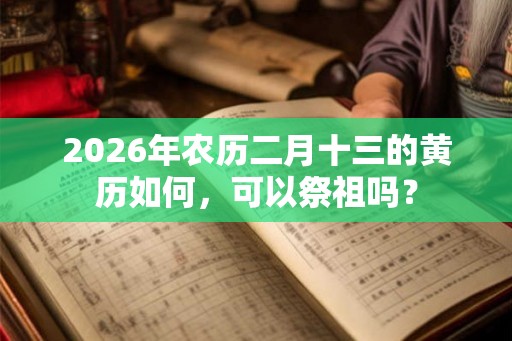 2026年农历二月十三的黄历如何，可以祭祖吗？