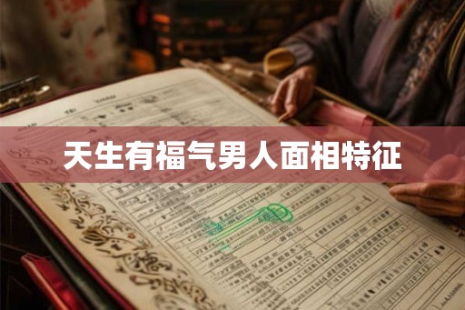 天生有福气男人面相特征