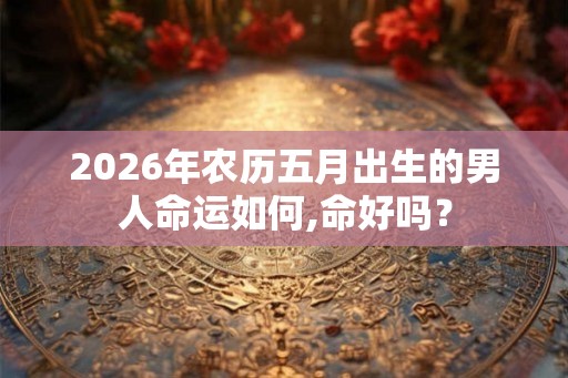 2026年农历五月出生的男人命运如何,命好吗？