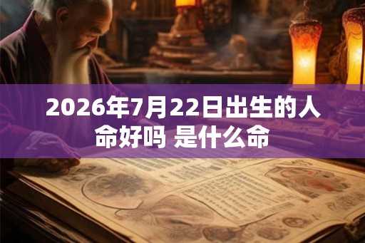 2026年7月22日出生的人命好吗 是什么命 2026年7月22日出生的人命好吗 是什么命