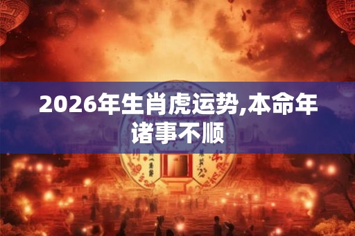 2026年生肖虎运势,本命年诸事不顺 2026年生肖虎运势,本命年诸事不顺