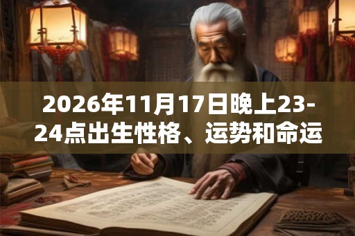 2026年11月17日晚上23-24点出生性格、运势和命运 2026年11月17日晚上23-24点出生性格、运势和命运