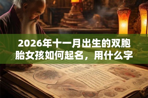 2026年十一月出生的双胞胎女孩如何起名，用什么字比较好