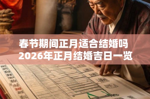 春节期间正月适合结婚吗 2026年正月结婚吉日一览！