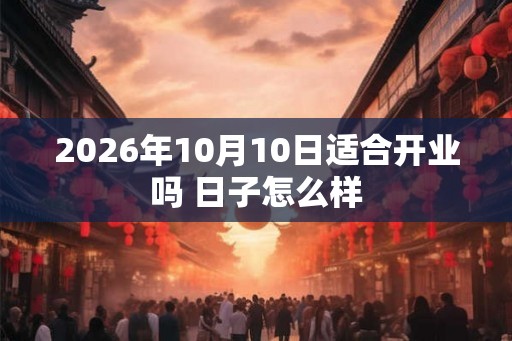 2026年10月10日适合开业吗 日子怎么样