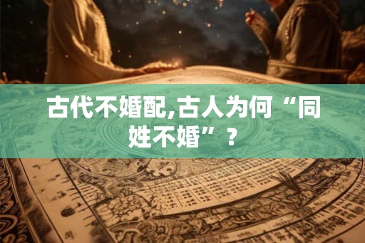 古代不婚配,古人为何“同姓不婚”？