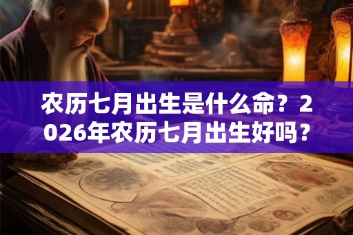 农历七月出生是什么命？2026年农历七月出生好吗？