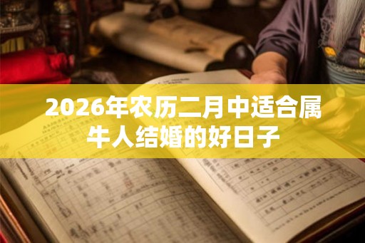 2026年农历二月中适合属牛人结婚的好日子