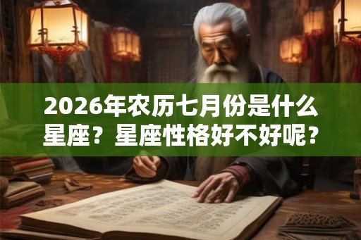 2026年农历七月份是什么星座？星座性格好不好呢？