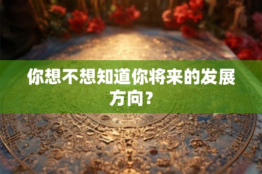 你想不想知道你将来的发展方向？