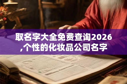 取名字大全免费查询2026,个性的化妆品公司名字