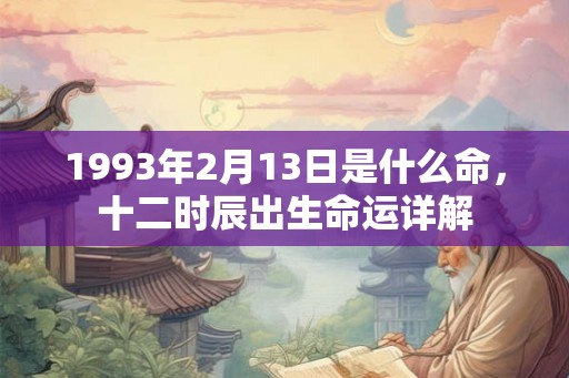 1993年2月13日是什么命，十二时辰出生命运详解