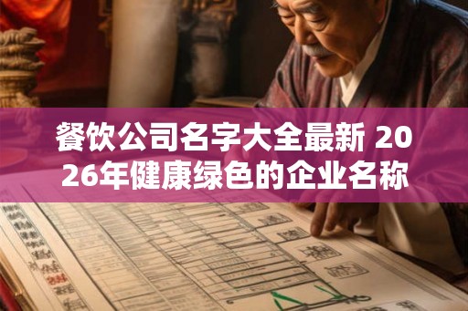 餐饮公司名字大全最新 2026年健康绿色的企业名称
