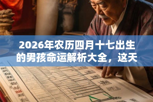 2026年农历四月十七出生的男孩命运解析大全，这天出生好吗？