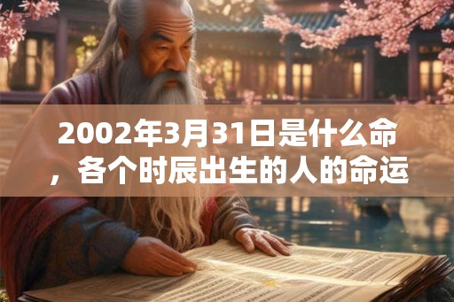 2002年3月31日是什么命,各个时辰出生的人的命运 2002年3月31日是什么命,各个时辰出生的人的命运
