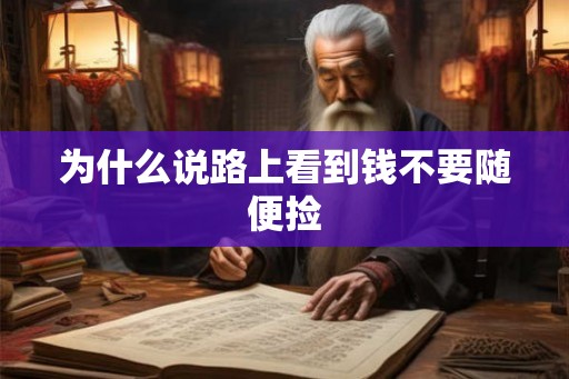为什么说路上看到钱不要随便捡 为什么说路上看到钱不要随便捡