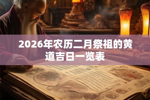 2026年农历二月祭祖的黄道吉日一览表 2026年农历二月祭祖的黄道吉日一览表