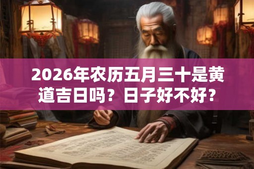 2026年农历五月三十是黄道吉日吗？日子好不好？