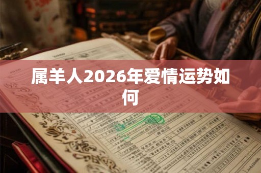 属羊人2026年爱情运势如何