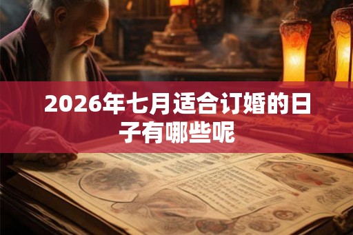 2026年七月适合订婚的日子有哪些呢