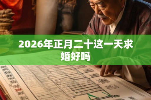 2026年正月二十这一天求婚好吗