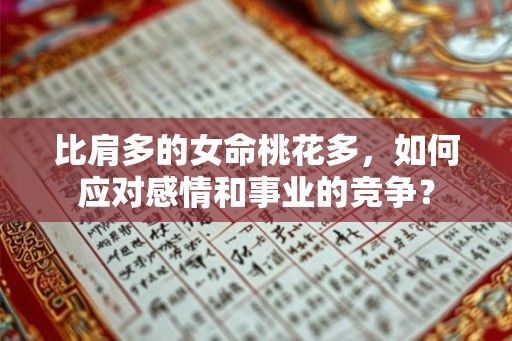 比肩多的女命桃花多，如何应对感情和事业的竞争？
