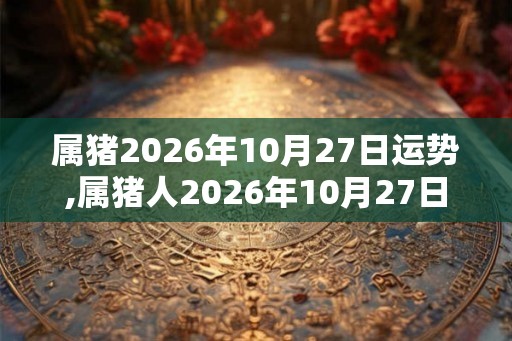 属猪2026年10月27日运势,属猪人2026年10月27日财运,生肖猪2026年10月27日运势