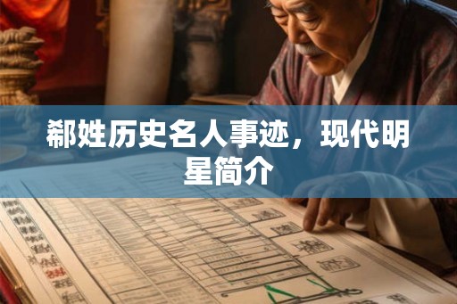 郗姓历史名人事迹，现代明星简介