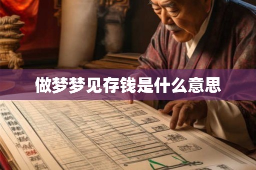 做梦梦见存钱是什么意思 做梦梦见存钱是什么意思