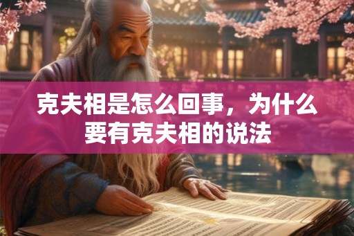 克夫相是怎么回事，为什么要有克夫相的说法